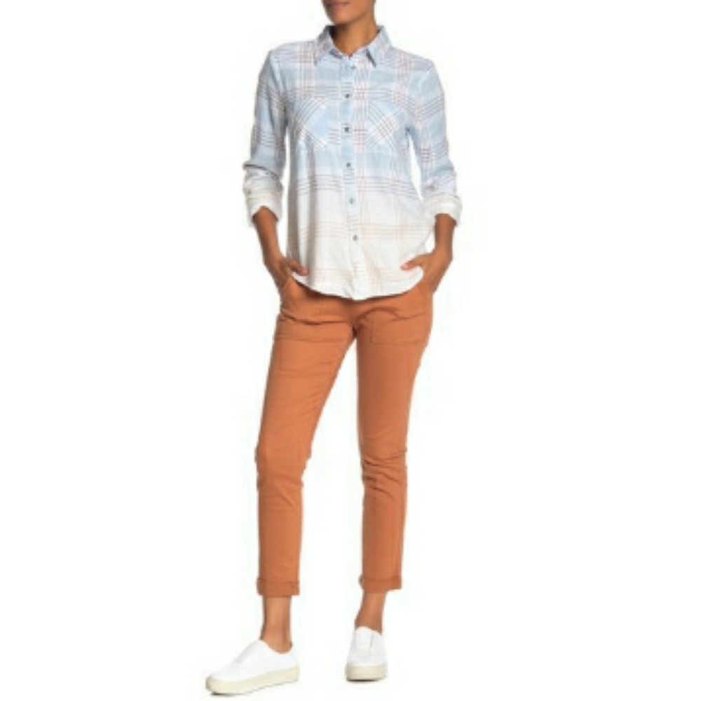 New Love, Fire Solid Pull-On Twill Rusty Orange D… - image 1